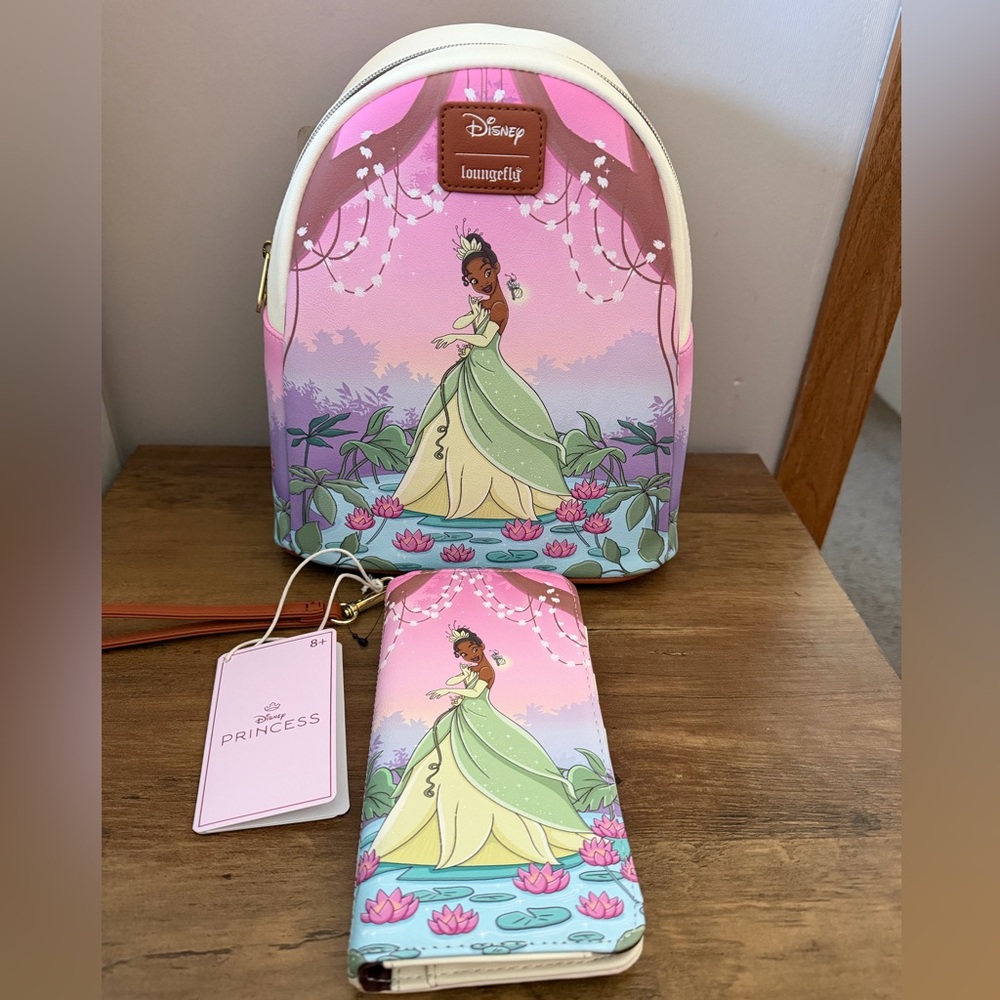 Disney Loungefly Disney The Princess and the Frog w/ Matching Wallet NWT